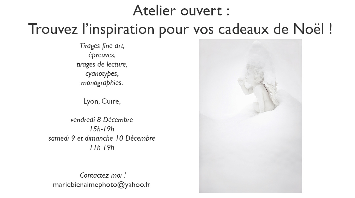 cadeaux de noël, offrez de l'art, tirages photographiques, fine art, expositions, evenement, atelier, offrez une photo, marie bienaime, photographe professionnel lyon