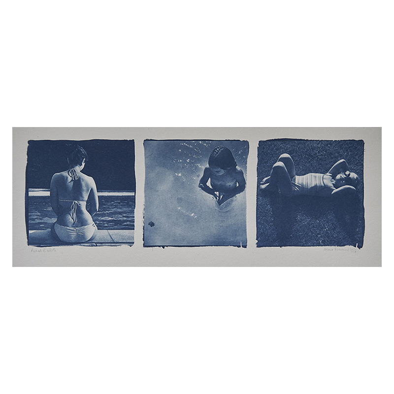 Marie bienaime, tirage cyanotype, cyanotype grand format, procedes anciens, procédés alternatifs, poesie, photographe lyon, photographe professionel lyon, artiste photographe, publication intime et avant a chabeuil, les rencontres de la photo de chabeuil, festival 2021